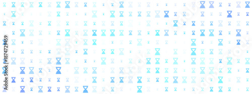 Abstract Dark Digital Pattern with Hourglass Symbols in Various Sizes Representing Time