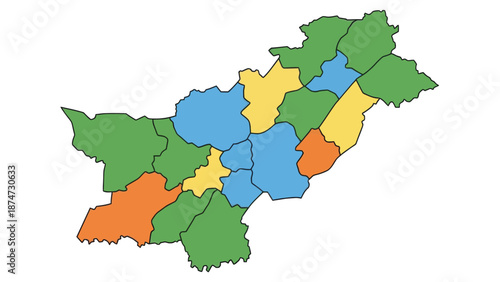 Administrative Map of Gilgit-Baltistan, Pakistan