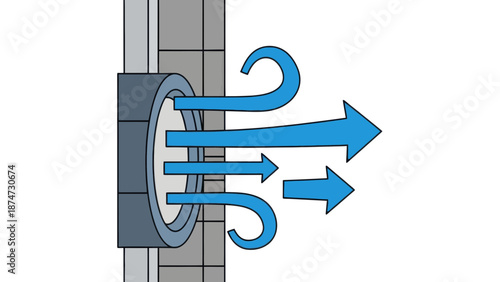 Air Vent with Arrows, Ventilation Concept