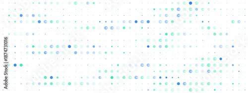 Abstract Digital Background with Dots and Glowing Effects in Various Colors