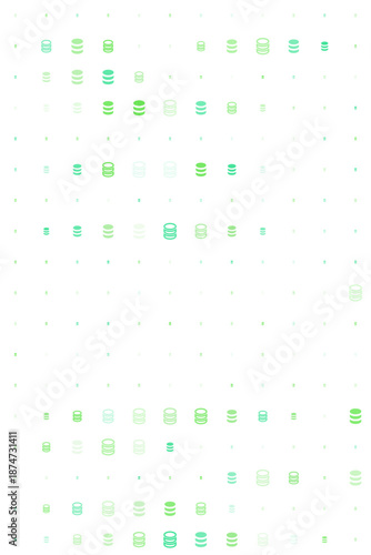 Abstract Green Digital Matrix Background Design for Technology and Art Projects