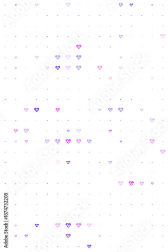 Abstract Heart Patterns Visualization in Vibrant Colors with Geometric Design Elements