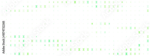 Digital Green Matrix Background with Colorful Pixelated Designs for Modern Tech Environments