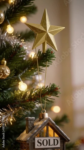 Celebrate the joy of homeownership with a charming ornament during the festive season