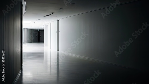 Modern office hallway with bright corridor and sleek design