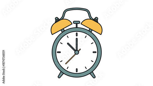 Alarm Clock Illustration: Time Management Concept