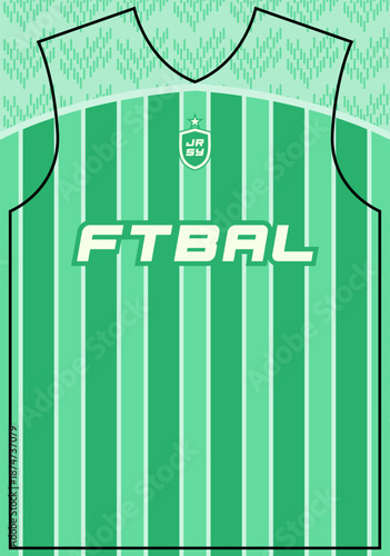 Light green football jersey mockup with clean sporty style.
