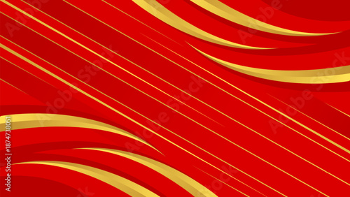 
Red abstract line background with flowing elegant strokes.luxury background