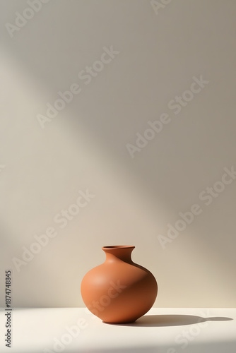 Ceramic Pots with Copy Space