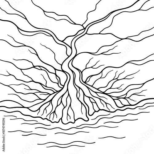 A textured dark void provides abstract creative possibilities.