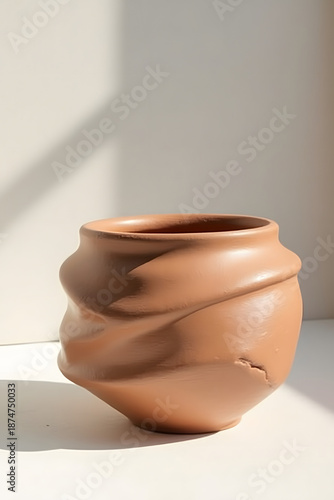 Ceramic Clay Vases in Warm Tones