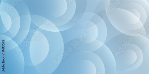 Minimalist banner background, pastel colorful, Light Blue gradations. Circle effect style geometric, abstract background.Eps 10