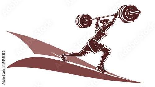 Silhouette of a person lifting weights, demonstrating strength and physical conditioning.
