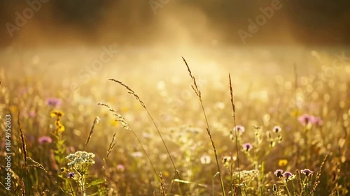 Wildflower Serenity Macro or close-up, shallow depth of field on delicate flora. meadow soft chirp haze