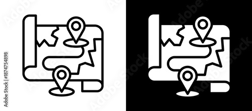 Destination whiteblack icon