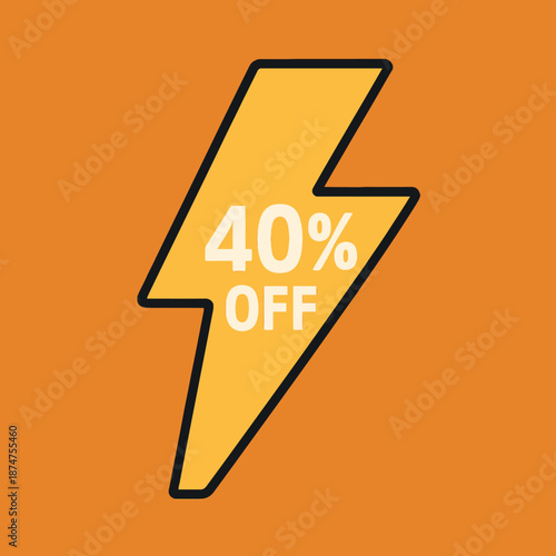 Flash Sale Discount Vector Flat Style
