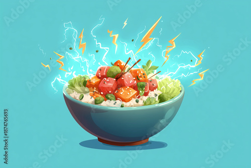 bowl of super energy foods