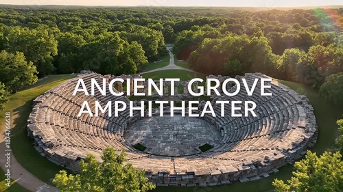 Ancient Grove Amphitheater Surrounded by Nature.