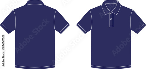 ポロシャツ　半袖　紺　ネイビー　青