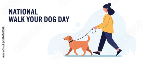 National Walk Your Dog Day Celebration with Man and Pet