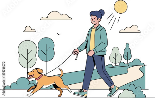 Celebrating National Walk Your Dog Day with a cheerful stroll outdoors
