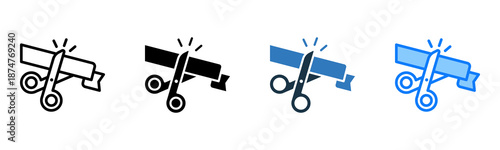 Grand Opening icon multiple style 