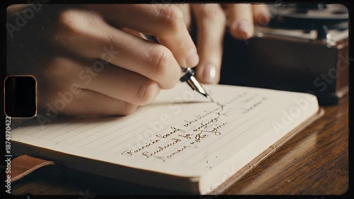 Person Writing Notes in a Notebook for Creative Inspiration.