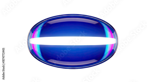 Blue Sphere with Horizontal Light Band