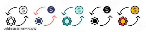 Financial Transaction multiple icon