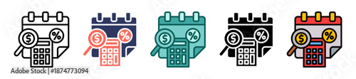 Tax Accounting multiple icon