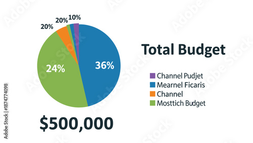 Detailed breakdown of $500000 total budget distribution