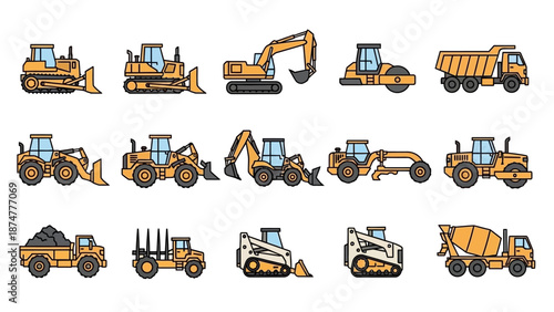 Construction Vehicles A Collection of Heavy Machinery for Building and Development Projects