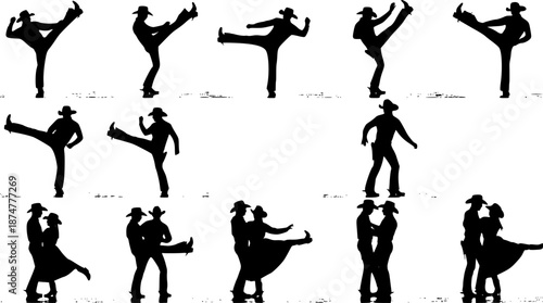 cowboy dance silhouette
