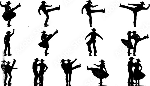 cowboy dance silhouette
