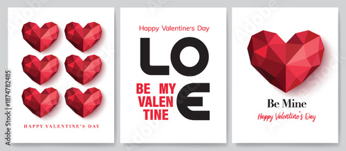 Happy Valentines Day typography with handwritten calligraphy text, isolated on pink background. Romantic Template design for celebrating valentine's Day on 14 February. Vector Illustration