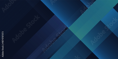 Blue black abstract background geometry shine and layer element vector for presentation design. Suit for business, corporate, institution, party, festive, seminar, and talks