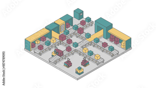 Isometric View of a Modern Retail Store Layout.