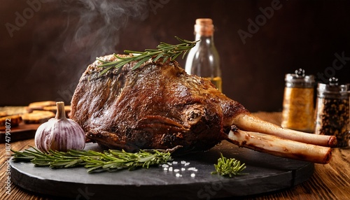 Roasted Leg Of Lamb With Rosemary And Garlic