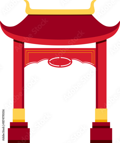Traditional Chinese Gate Vector