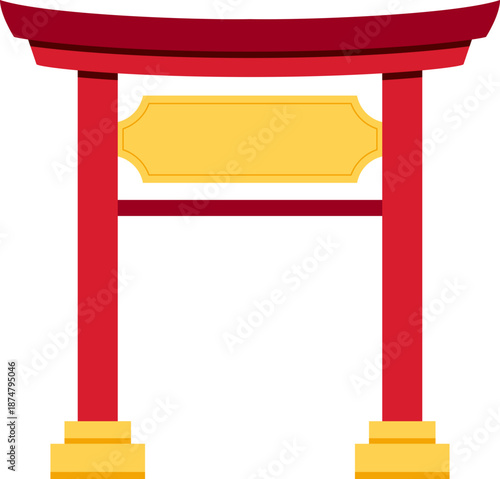 Japanese Torii Gate Vector