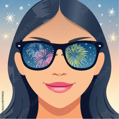 Family standing together on a balcony, enjoying a serene moment under the stars