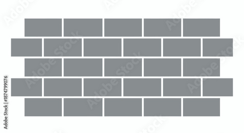 Seamless pattern of gray brick wall texture for construction background.