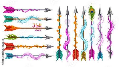 Collection of colorful traditional and modern arrow designs
