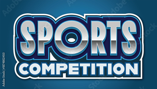 sports competition editable text effect template