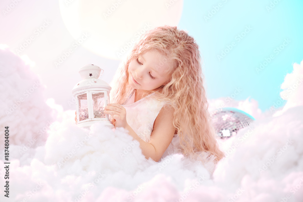 Fototapeta premium Angel Christmas Light