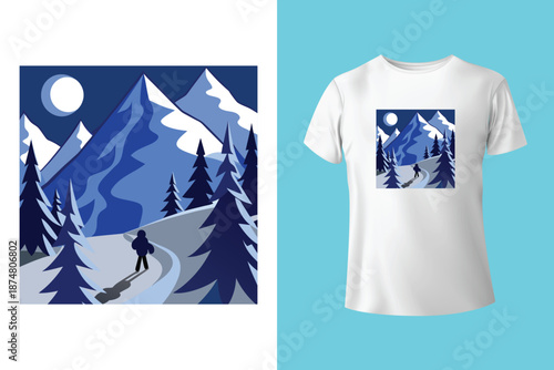 Extreme winter sport. Vector ski club retro badge. Concept for shirt, print, seal or stamp with mountain, ski, ski glasses. Family vacation, activity or travel. For logo design, patches