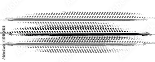 Tire tread marks, drift, motorsport, motocross, rally, tread mark with skid, grinding, splash effect.