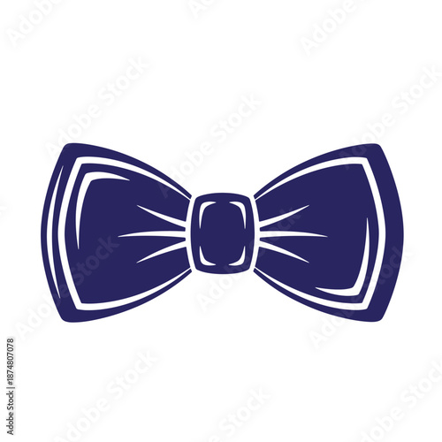 blue bow tie icon illustration isolated on transparent background for formal events