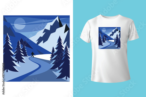 Extreme winter sport. Vector ski club retro badge. Concept for shirt, print, seal or stamp with mountain, ski, ski glasses. Family vacation, activity or travel. For logo design, patches