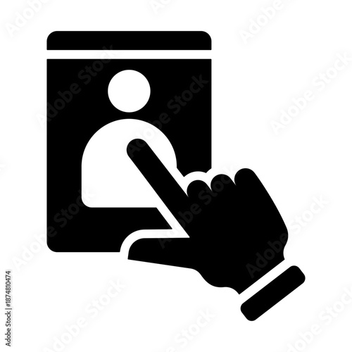 Job Application Icon - Solid Black